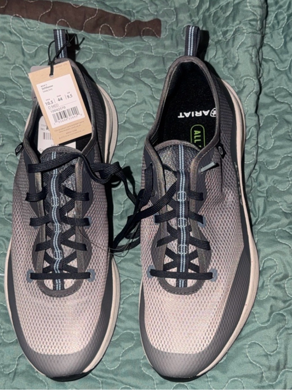 Ariat Men’s Gray and Black Lightweight Knit Sneakers